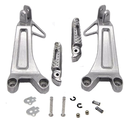 Honda CBR600RR F5 Silver Rear Passenger Foot Pegs Bracket Fit For 2003-2004