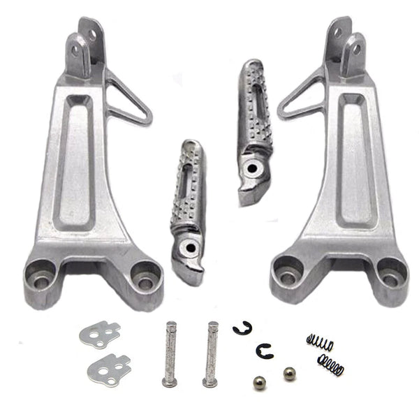 Honda CBR600RR F5 Silver Rear Passenger Foot Pegs Bracket Fit For 2003-2004