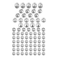 76Pcs ABS Bolt Toppers Cap Cover Fit For Harley Davidson Dyna Cam 91-13 Chrome