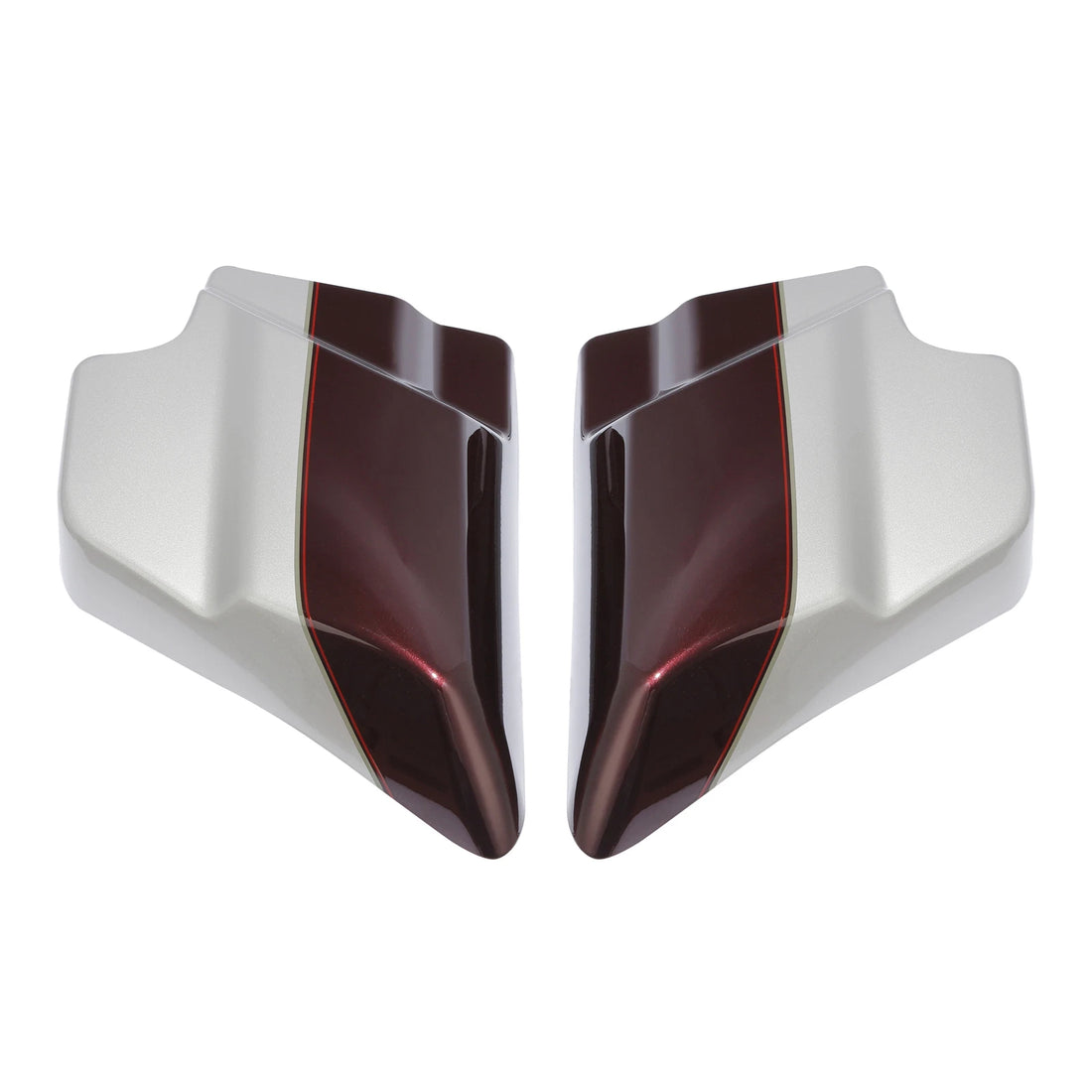 Side Covers Panel Fit For Harley Road King 2009-23 Twisted Cherry/Silver Fortune