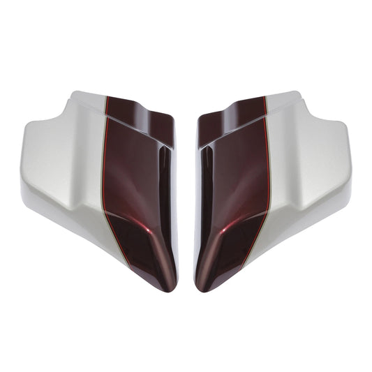 Side Covers Panel Fit For Harley Road King 2009-23 Twisted Cherry/Silver Fortune