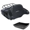 Chopped Trunk Backrest Pad Luggage Rack Fit For Harley Touring Road Glide 09-13