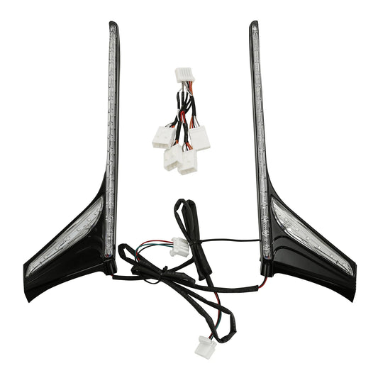 Rear Vertical LED Light Strips Clear Lens Fit For Honda Goldwing GL1800 12-17