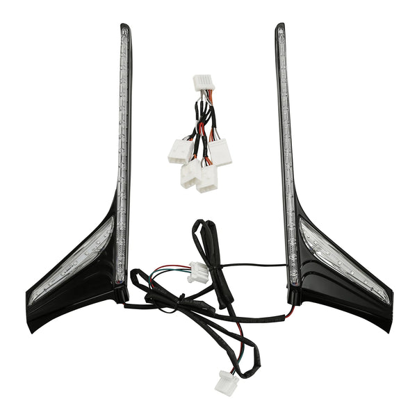 Rear Vertical LED Light Strips Clear Lens Fit For Honda Goldwing GL1800 12-17
