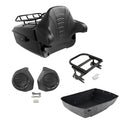 King Trunk Backrest Rack Speaker Mount Fit For Harley Touring Street Glide 97-08