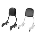 Black/Chrome Upright Sissy Bar Backrest Fit For Harley Softail Street Bob 18-25