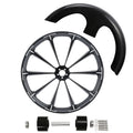 30" Front Wheel Rim Hub Dual Disc Fender Fit For Harley Road King Glide 2008-24
