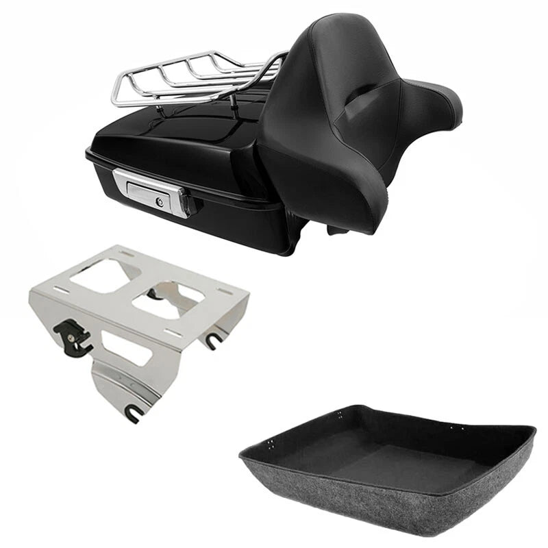 Chopped Trunk Solo Mount Rack Fit For Harley Touring Street Road Glide 2014-2026