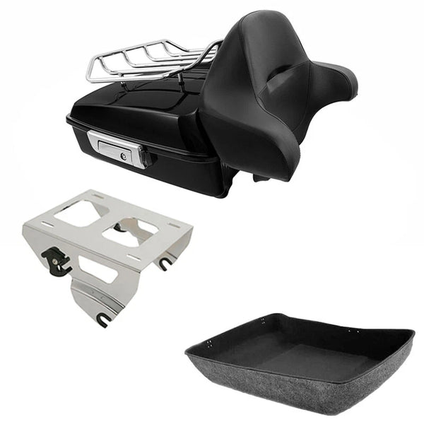 Chopped Trunk Solo Mount Rack Fit For Harley Touring Street Road Glide 2014-2026