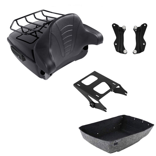 King Trunk Backrest Pad Mount Rack Docking Fit For Harley Touring Flht 2014-2026