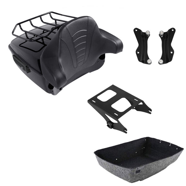 King Trunk Backrest Pad Mount Rack Docking Fit For Harley Touring Flht 2014-2026