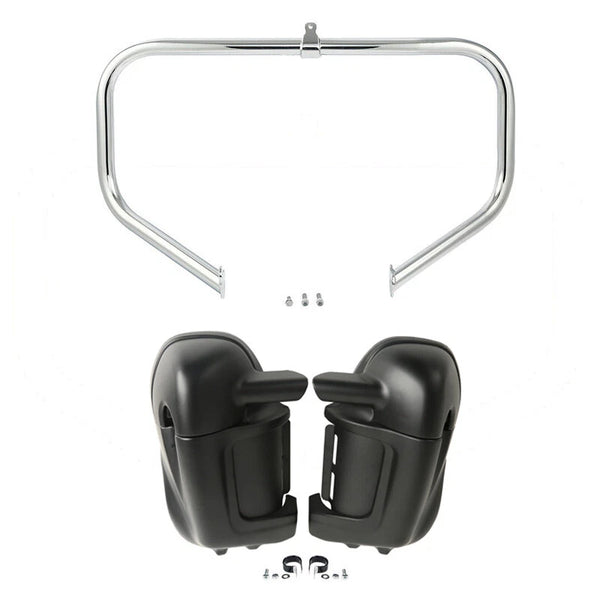 Matte Lower Vented Fairing Engine Guard Fit For Harley Road King Glide 2009-2013