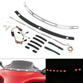 Windshield Trim LED Turn Signals Light Fit For Harley Electra Street Glide 14-23