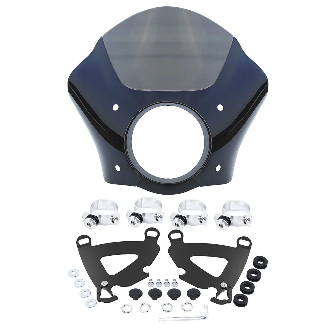 Gauntlet Headlight Fairing 49mm Trigger Lock Mount Fit For Harley Dyna Fxd Fxdl