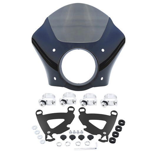 Gauntlet Headlight Fairing 49mm Trigger Lock Mount Fit For Harley Dyna Fxd Fxdl