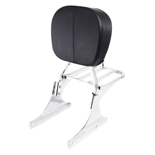 Chrome Sissy Bar Backrest Luggage Rack Fit For Harley Softail Fatboy Flstf 84-17
