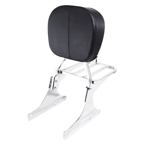 Chrome Sissy Bar Backrest Luggage Rack Fit For Harley Softail Fatboy Flstf 84-17