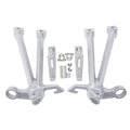 Silver Passenger Footrest Footpegs Bracket Set Fit For Suzuki GSXR1000 2007 2008