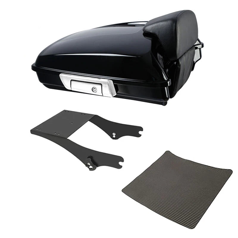 Razor Trunk Luggage Backrest Pad Mounting Rack Fit For Harley Touring 1997-2008
