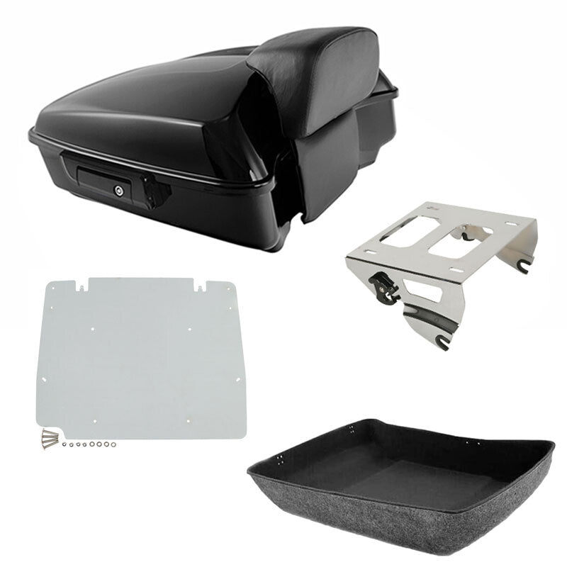Chopped Trunk Backrest Solo Mounting Rack Fit For Harley Touring Models 14-2026