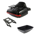 King Trunk Backrest LED Light Mount Rack Fit For Harley Road King Glide 14-2026