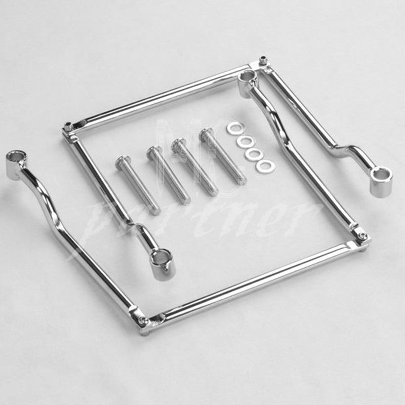 Chrome Saddle Bag Support Bars Mounts Bracket For Harley Kawasaki Honda Yamaha