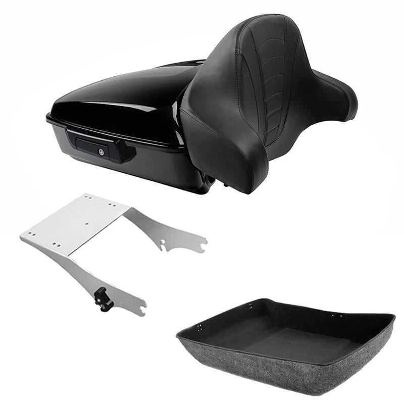 Chopped Trunk Pad Mount Rack Fit For Harley Touring Road King Flhr 97-2008