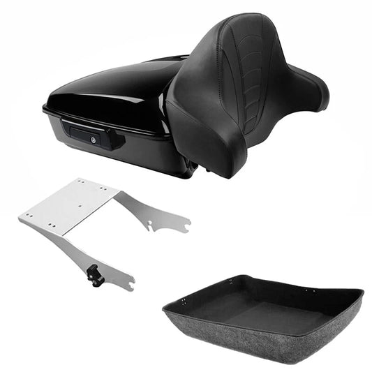 Chopped Trunk Pad Mount Rack Fit For Harley Touring Road King Flhr 97-2008
