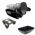 King Trunk Backrest Top Rack Solo Mount Rack Fit For Harley Touring Flht 14-2026
