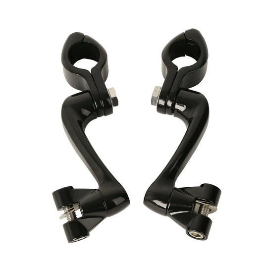 1.25" Highway Foot Pegs Engine Guard Bar Mount Fits For Harley Honda Universal
