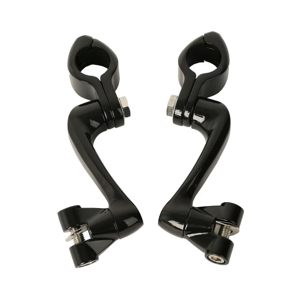 1.25" Highway Foot Pegs Engine Guard Bar Mount Fits For Harley Honda Universal