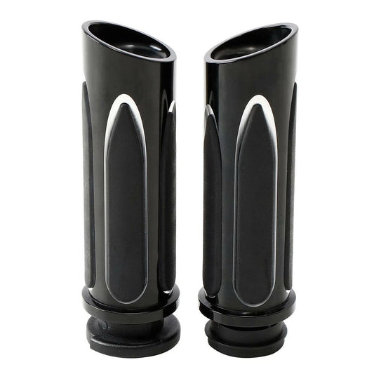 1'' 25mm CNC Electric Handle Bar Grips Fit For Harley Electra Street Glide Black