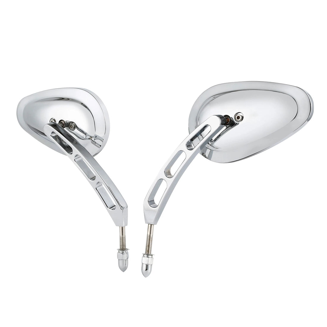 Chrome Rear-View Mirrors Fit For Harley Road Street Glide Sportster Dyna Softail