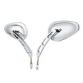 Chrome Rear-View Mirrors Fit For Harley Road Street Glide Sportster Dyna Softail