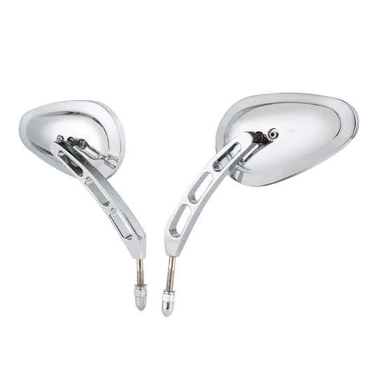 Chrome Rear-View Mirrors Fit For Harley Road Street Glide Sportster Dyna Softail