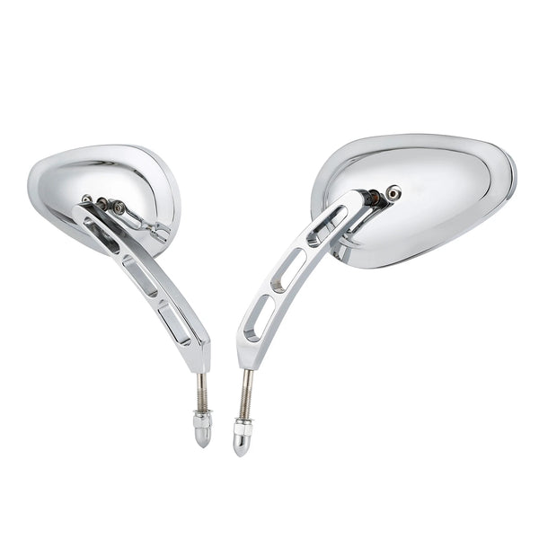 Chrome Rear-View Mirrors Fit For Harley Road Street Glide Sportster Dyna Softail