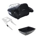 King Trunk Backrest Pad Rack Mount Fit For Harley Fat Boy 2008-17
