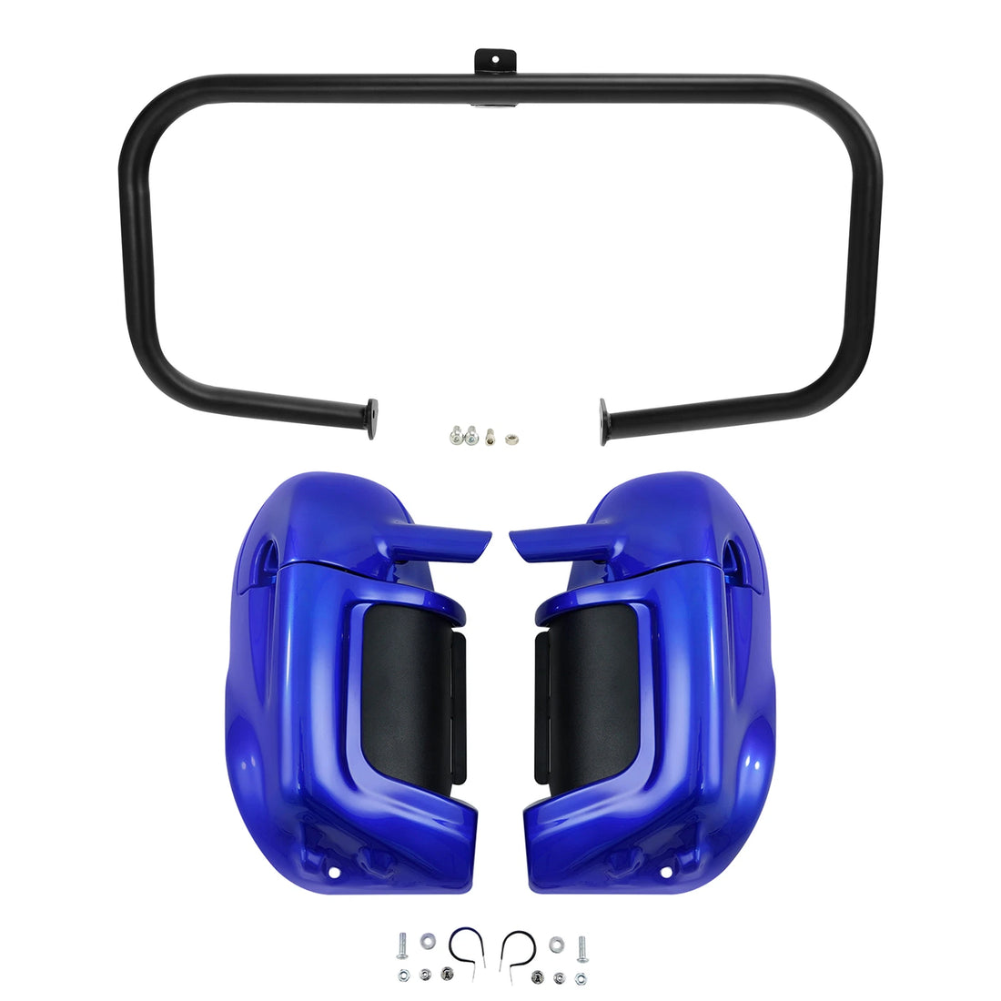 Blue Lower Vented Fairings Engine Guard Crash Bar Fit For Harley Touring 1997-08