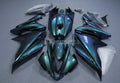 Green Blue Chameleon & Carbon Fiber Fairing Kit For Yamaha YZF R125 2008-2018