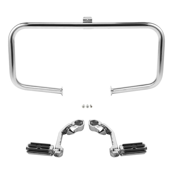 Highway Engine Guard Crash Bar Footpegs Mount Fit For Harley Touring 1997-2008