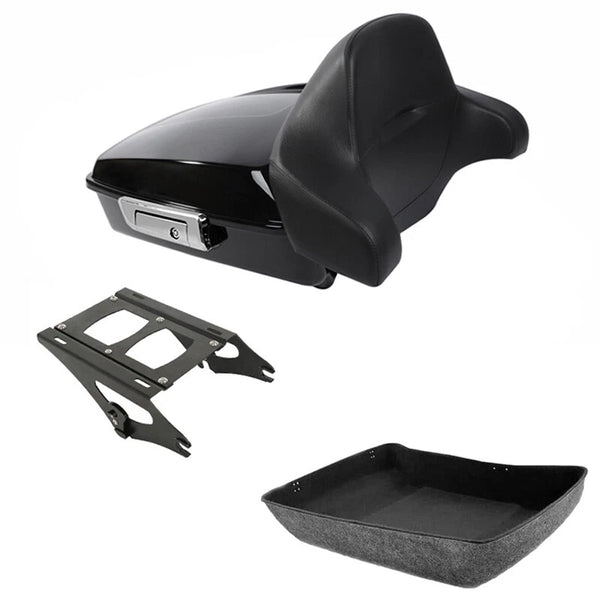 Chopped Trunk Backrest Pad Mounting Rack Fit For Harley Touring Models 2014-2026