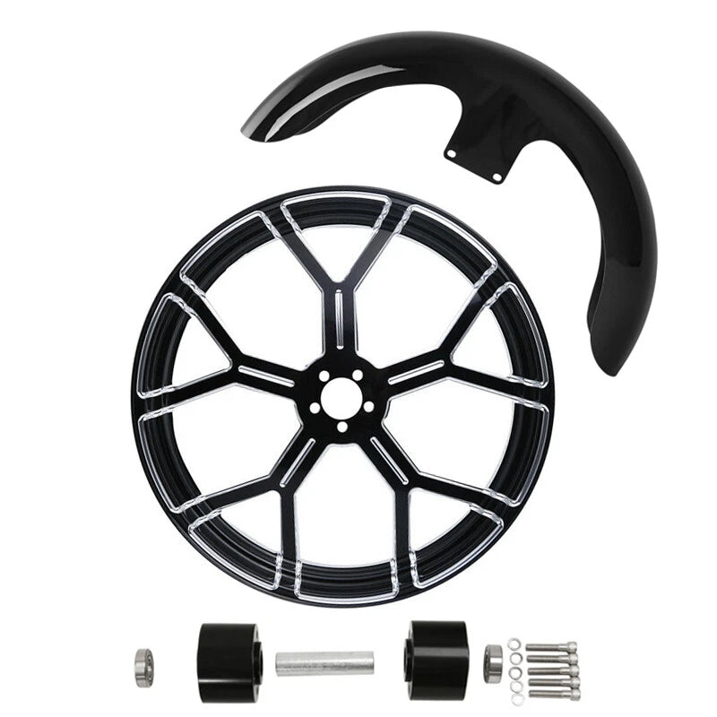 21" Front Fender Wheel Rim Dual Disc Hub Fit For Harley Road Glide ABS 1997-2021