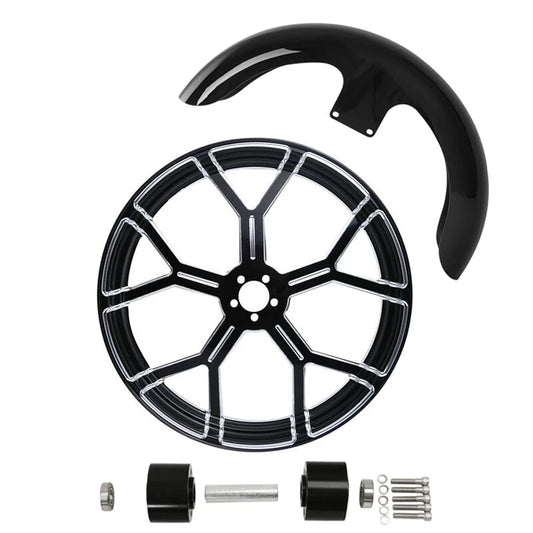 21" Front Fender Wheel Rim Dual Disc Hub Fit For Harley Road Glide ABS 1997-2021
