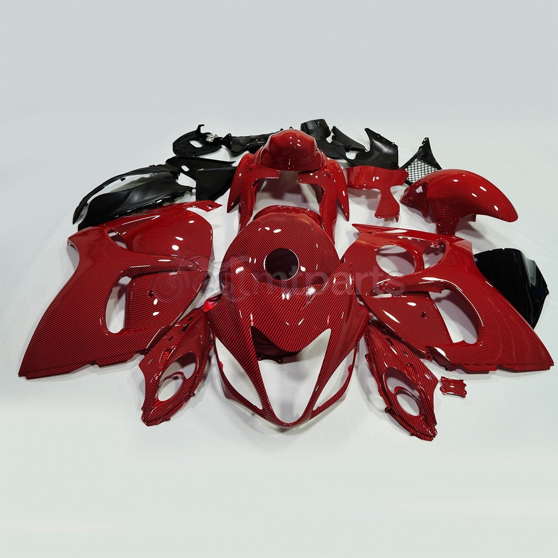 Red Black Carbon Fiber Fairing Kit w/Tank for Suzuki Hayabusa GSX1300R 2008-2020
