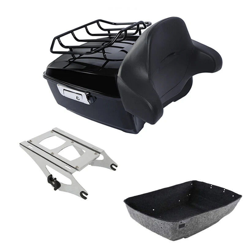 King Trunk Backrest Mount Rack Fit For Harley Touring Cvo Street Glide 2014-2026