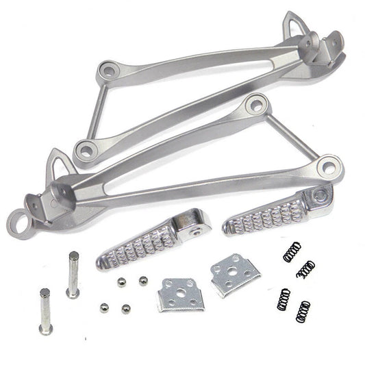 Silver Rear Foot Pegs Bracket Fits Kawasaki Ninja ZX10R 2008-2010 ZX6R 2009-2023