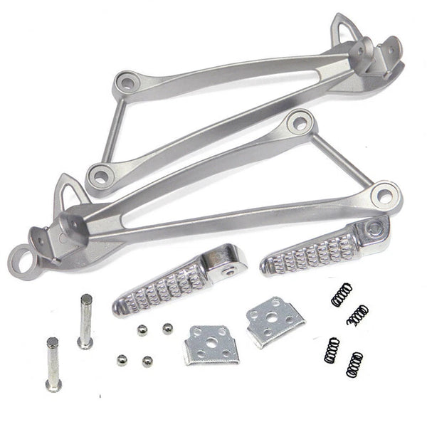 Silver Rear Foot Pegs Bracket Fits Kawasaki Ninja ZX10R 2008-2010 ZX6R 2009-2023