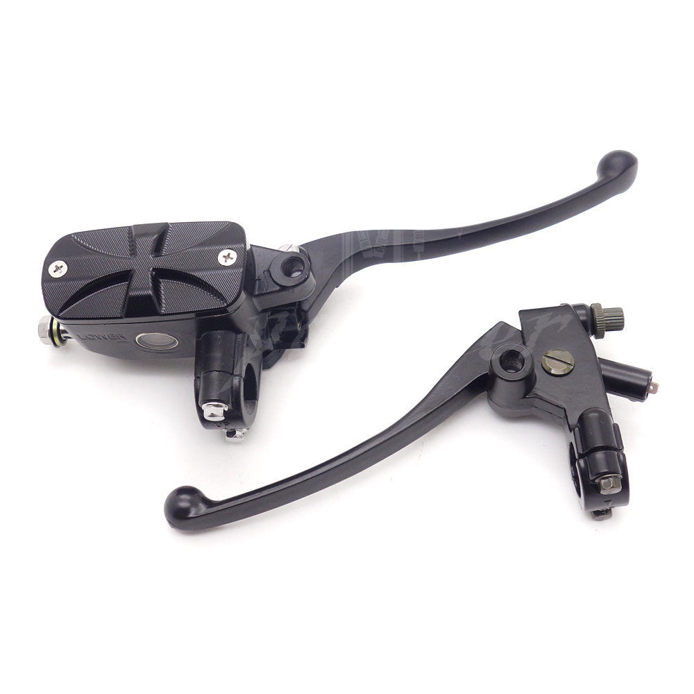7/8'' 22mm Black Cross Handlebar Control Reservoir 14mm Bore Brake Clutch Levers