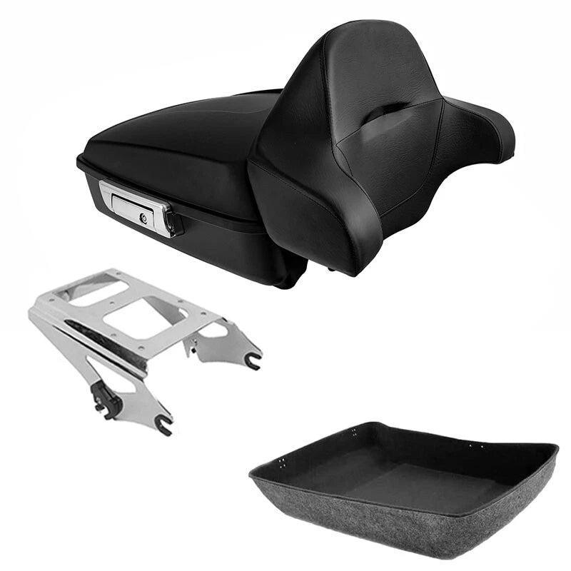 Matte Chopped Trunk Backrest Rack Fit For Harley Street Glide 2009-2013 US