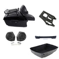 King Trunk Pad Mount Rack Light Speakers Fit For Harley Touring Road Glide 14-26